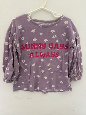 Tucker + Tate Lilac Tee with White Daisy and Pink Text